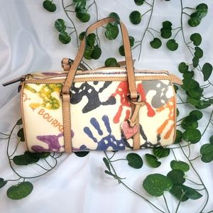 D&B colorful little hands barrel handbag with rainbow zipper